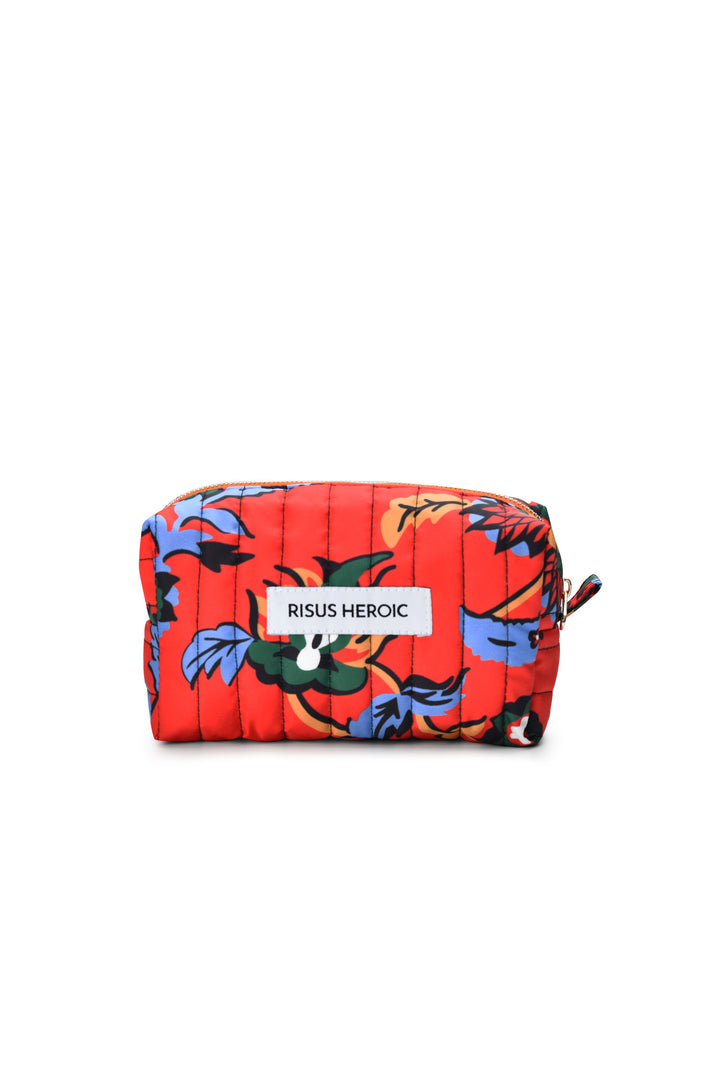 Kırmızı Flower Garden Makyaj Çantası