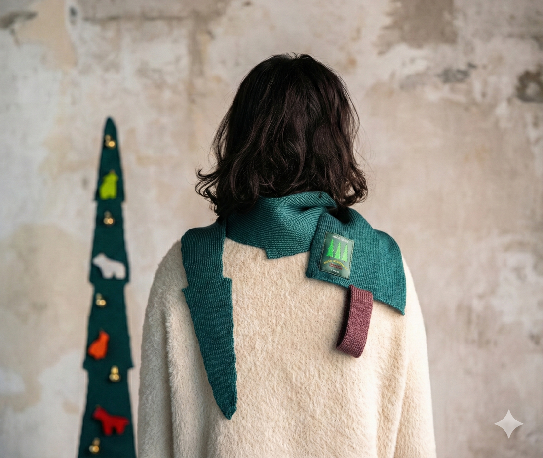 Çam Ağacı Yün Atkı