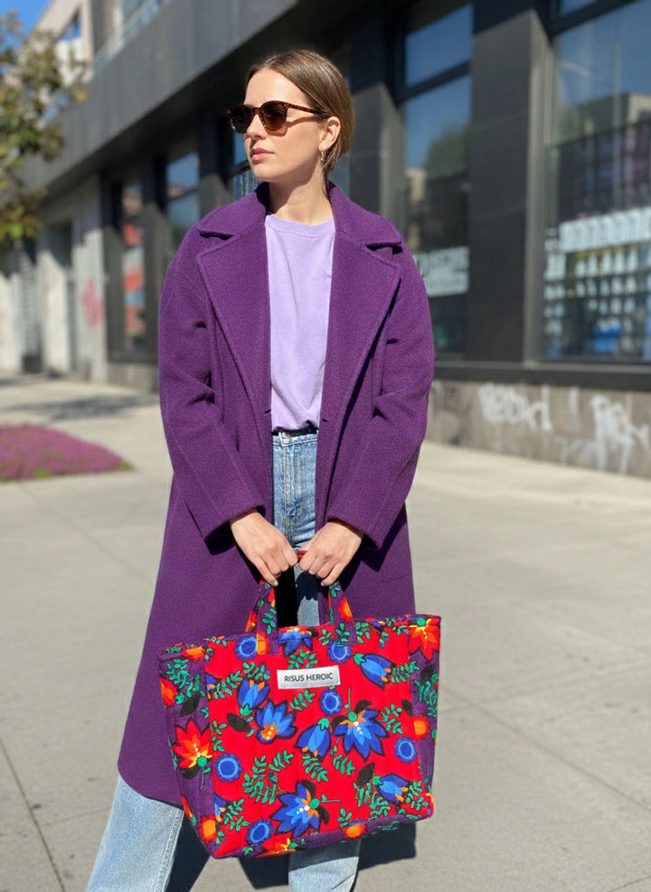 Pamuk Pazen Tote Çanta